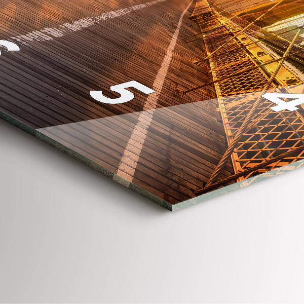 Wanduhr quadratisch Brooklyn-Brücke NYC