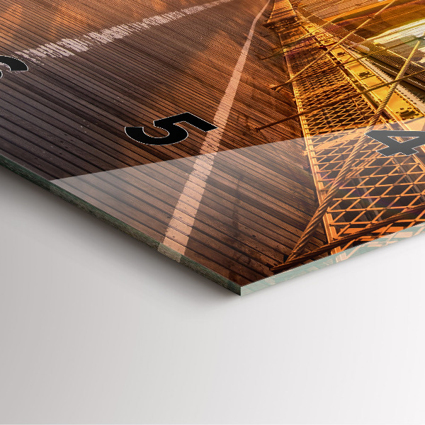 Wanduhr quadratisch Brooklyn-Brücke NYC