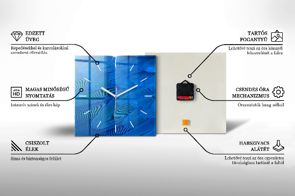 Wanduhr quadratisch Abstraktion