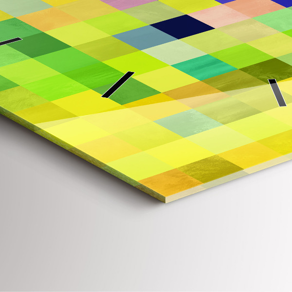 Wanduhr quadratisch Komposition von Quadraten