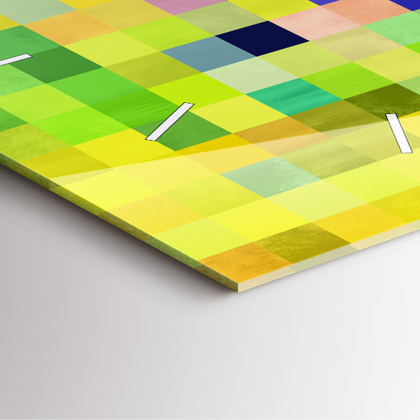 Wanduhr quadratisch Komposition von Quadraten