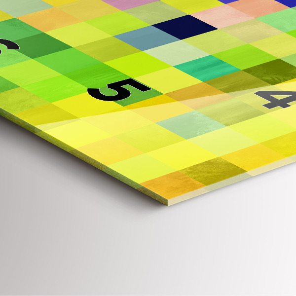 Wanduhr quadratisch Komposition von Quadraten