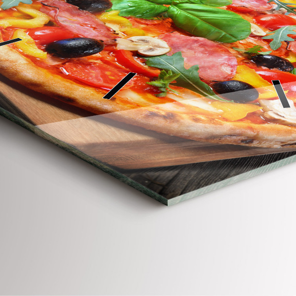 Wanduhr quadratisch mit motiv Kulinarisches Herz von Italien