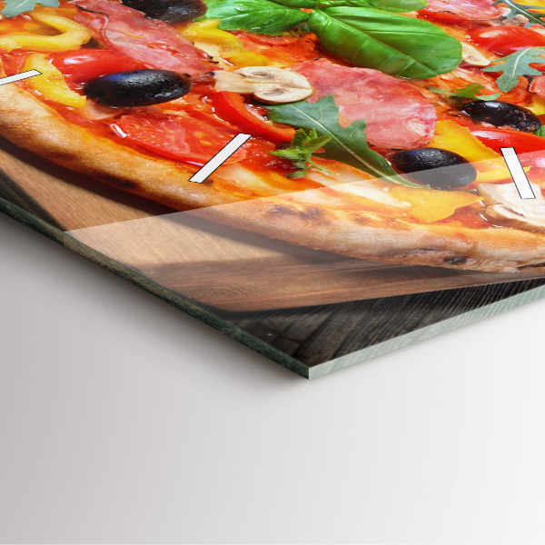 Wanduhr quadratisch mit motiv Kulinarisches Herz von Italien