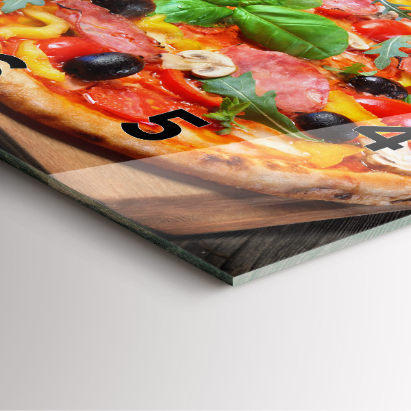 Wanduhr quadratisch mit motiv Kulinarisches Herz von Italien