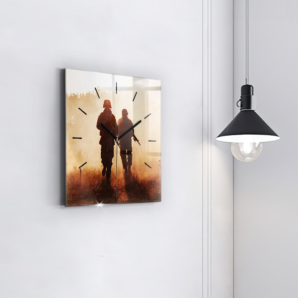 Wanduhr quadratisch mit motiv Marines der Vereinigten Staaten