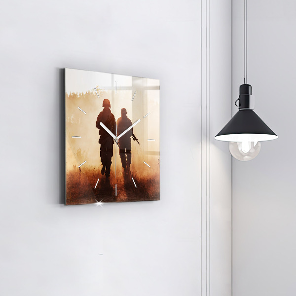 Wanduhr quadratisch mit motiv Marines der Vereinigten Staaten