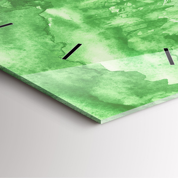 Wanduhr quadratisch mit motiv Gemälde eines grünen Waldes