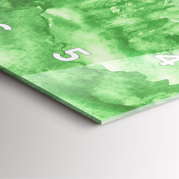 Wanduhr quadratisch mit motiv Gemälde eines grünen Waldes