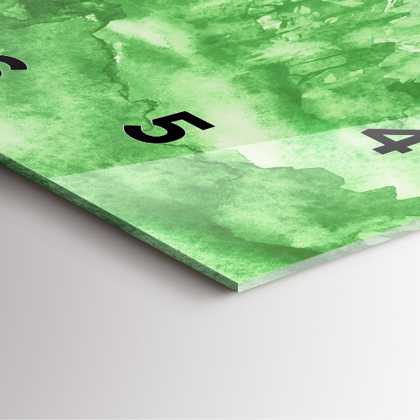 Wanduhr quadratisch mit motiv Gemälde eines grünen Waldes