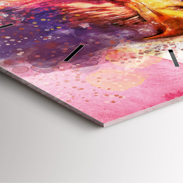 Wanduhr quadratisch mit motiv Aquarell Adler