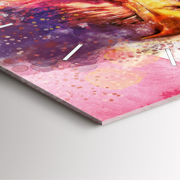 Wanduhr quadratisch mit motiv Aquarell Adler