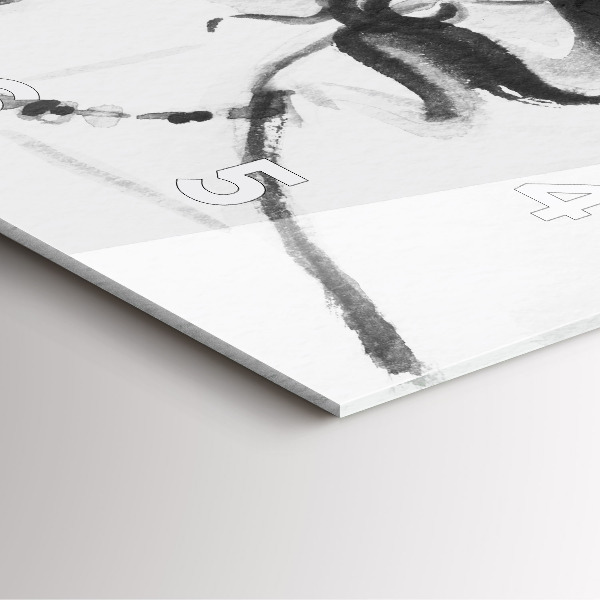 Wanduhr quadratisch Modische Frau