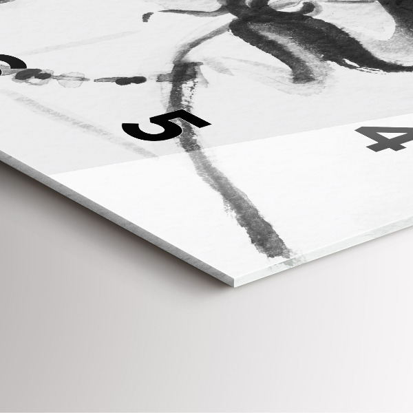 Wanduhr quadratisch Modische Frau