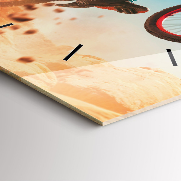 Wanduhr quadratisch mit motiv Stuntman und Adrenalin