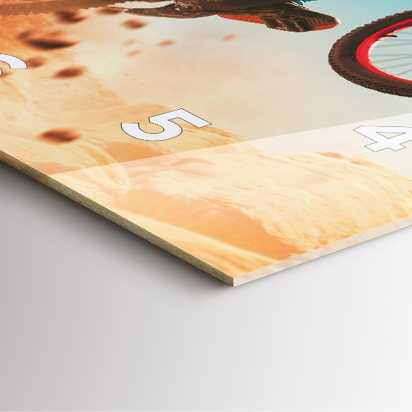 Wanduhr quadratisch mit motiv Stuntman und Adrenalin