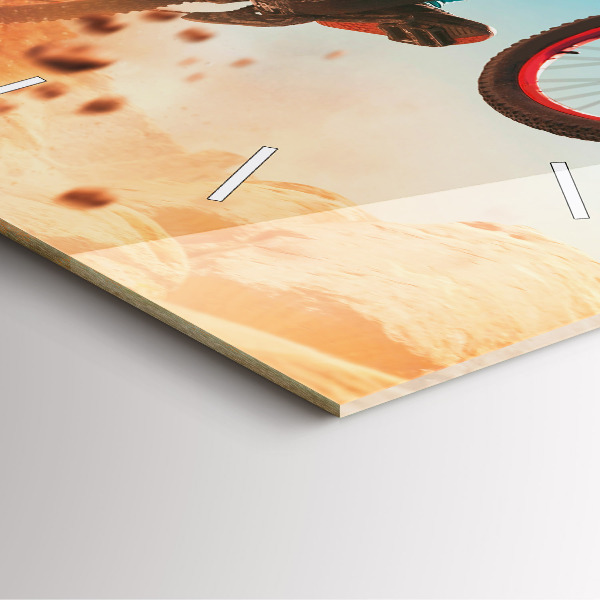 Wanduhr quadratisch mit motiv Stuntman und Adrenalin