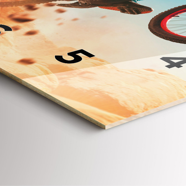 Wanduhr quadratisch mit motiv Stuntman und Adrenalin