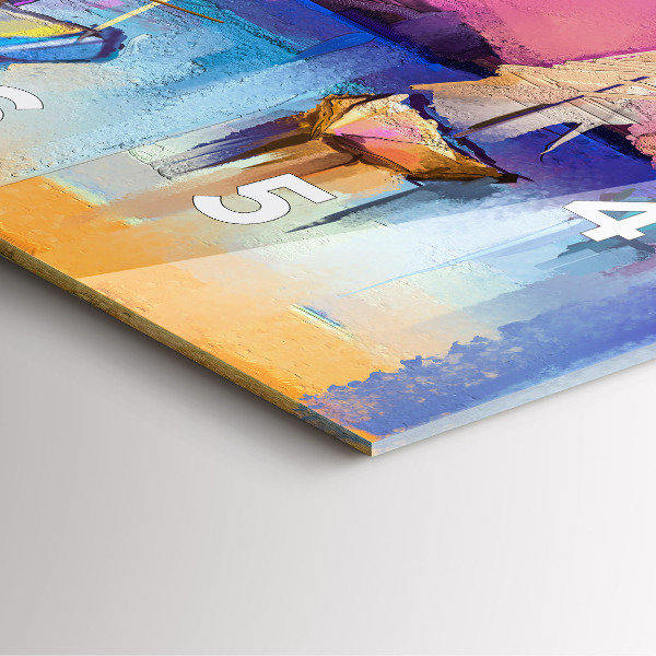 Wanduhr modern quadratisch Meereslandschaft