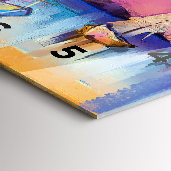 Wanduhr modern quadratisch Meereslandschaft