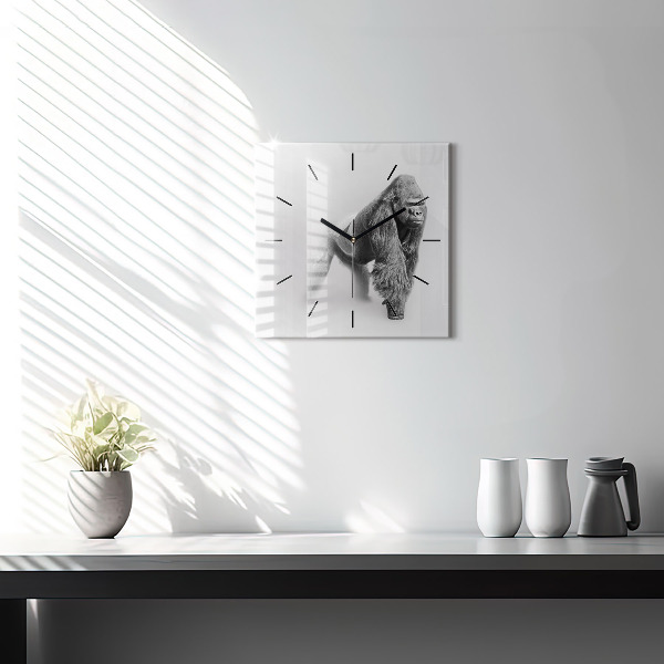 Wanduhr quadratisch mit motiv Tierische Kunstsammlung