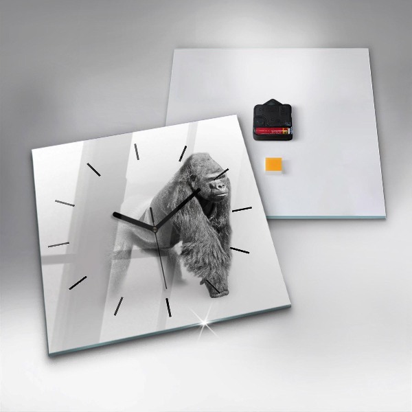 Wanduhr quadratisch mit motiv Tierische Kunstsammlung