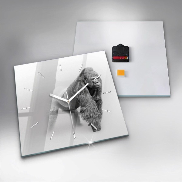 Wanduhr quadratisch mit motiv Tierische Kunstsammlung