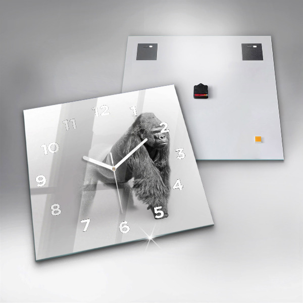Wanduhr quadratisch mit motiv Tierische Kunstsammlung