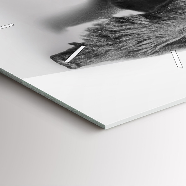 Wanduhr quadratisch mit motiv Tierische Kunstsammlung