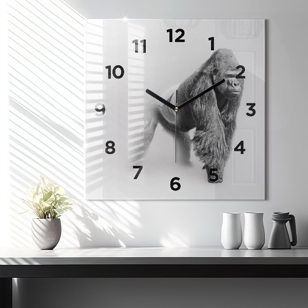 Wanduhr quadratisch mit motiv Tierische Kunstsammlung