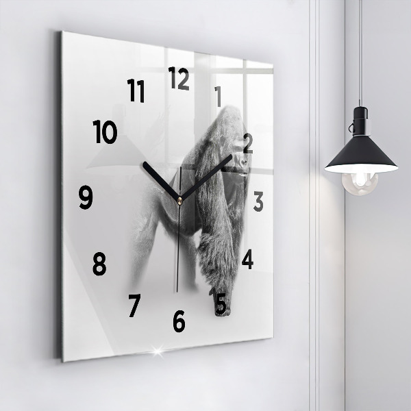 Wanduhr quadratisch mit motiv Tierische Kunstsammlung
