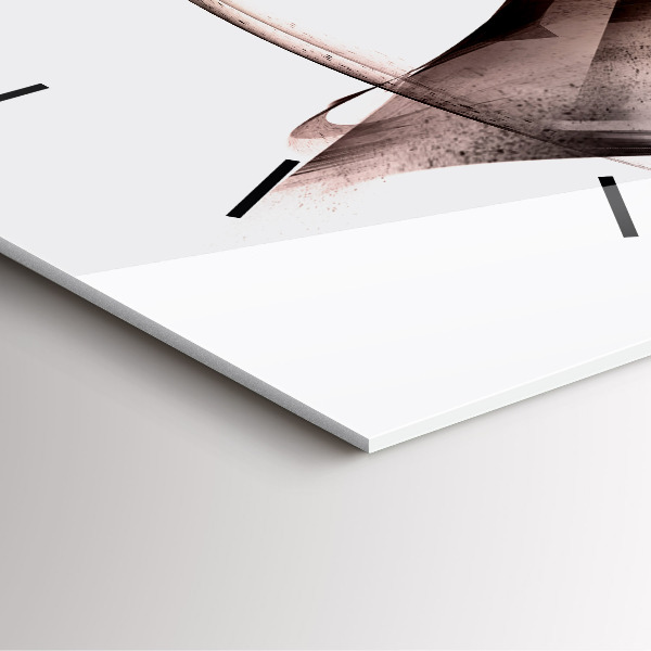 Wanduhr quadratisch Gemaltes Profil eines Pferdes