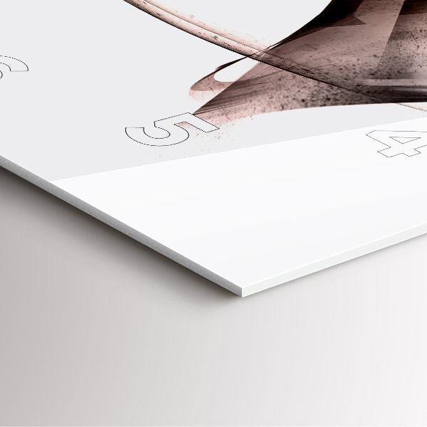 Wanduhr quadratisch Gemaltes Profil eines Pferdes