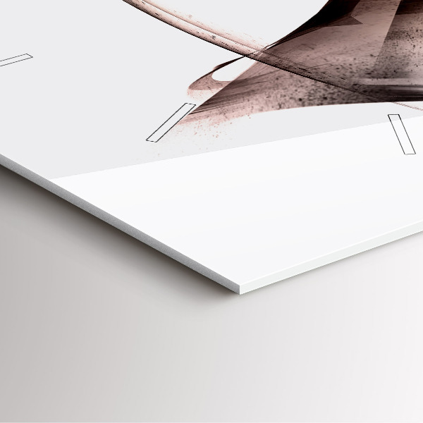 Wanduhr quadratisch Gemaltes Profil eines Pferdes