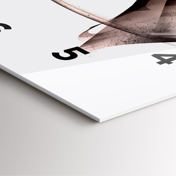 Wanduhr quadratisch Gemaltes Profil eines Pferdes