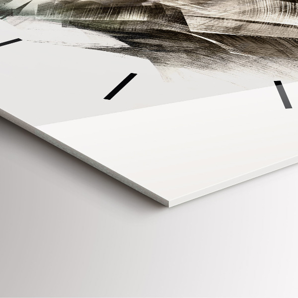 Wanduhr quadratisch mit motiv Gemaltes Porträt eines Tigers