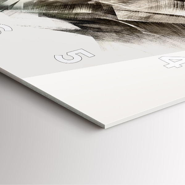 Wanduhr quadratisch mit motiv Gemaltes Porträt eines Tigers