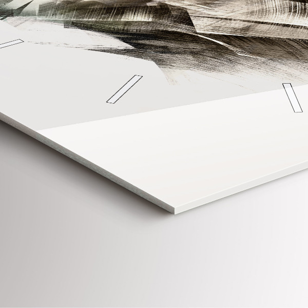 Wanduhr quadratisch mit motiv Gemaltes Porträt eines Tigers