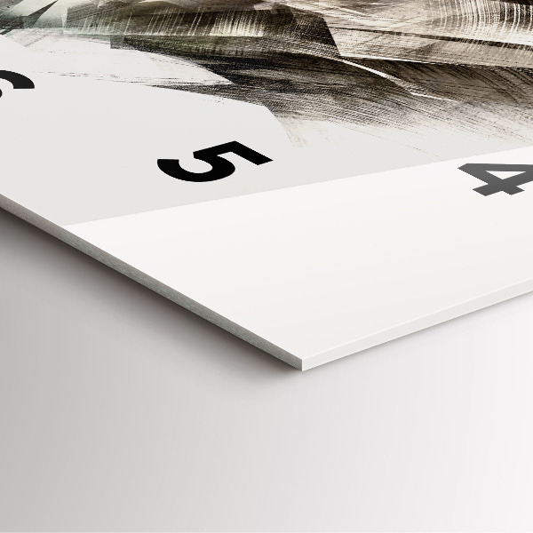 Wanduhr quadratisch mit motiv Gemaltes Porträt eines Tigers