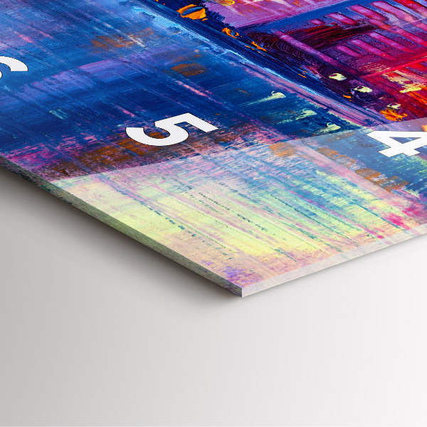 Wanduhr modern quadratisch Abstrakt von Wolkenkratzern