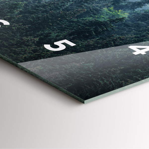 Wanduhr quadratisch mit motiv Neblige Berglandschaft