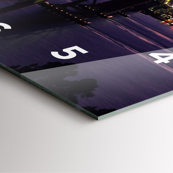 Wanduhr modern quadratisch Sonnenuntergang in den USA