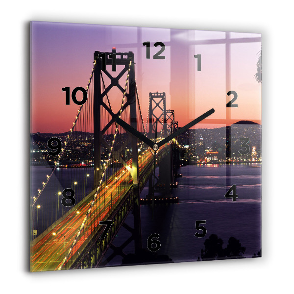 Wanduhr modern quadratisch Sonnenuntergang in den USA