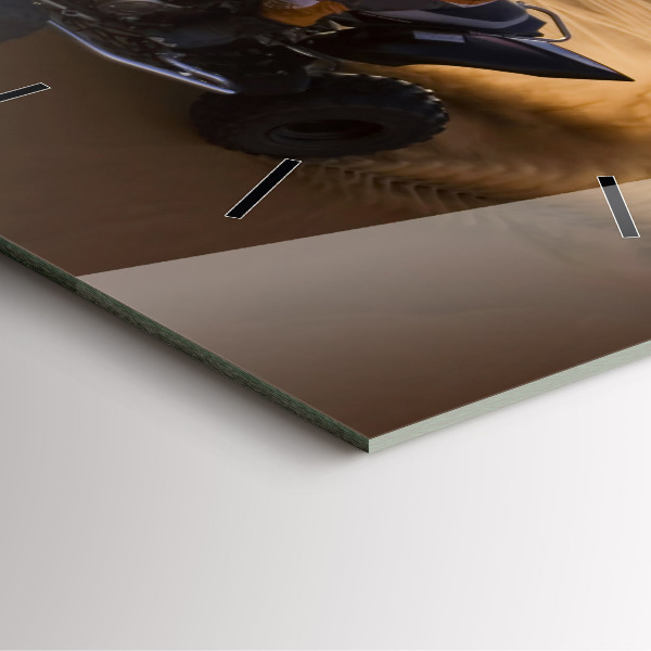 Wanduhr quadratisch Quad in der Wüste