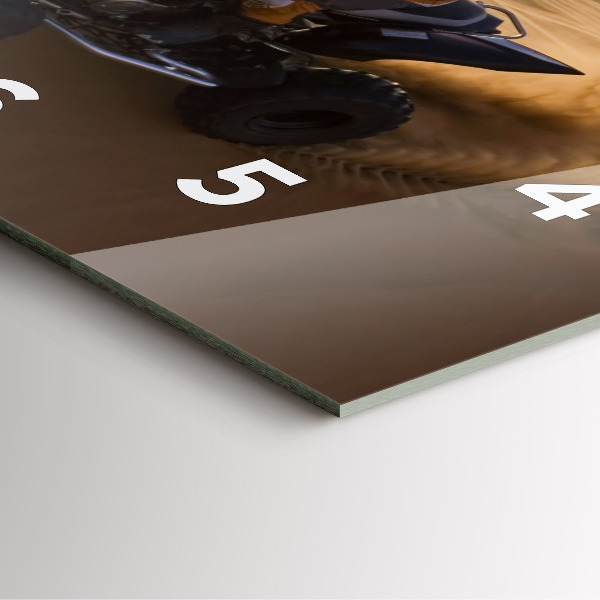 Wanduhr quadratisch Quad in der Wüste