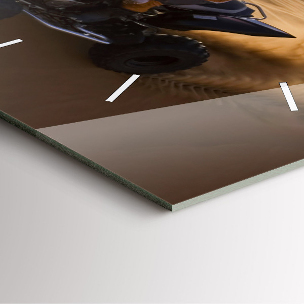 Wanduhr quadratisch Quad in der Wüste