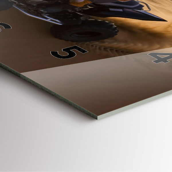 Wanduhr quadratisch Quad in der Wüste