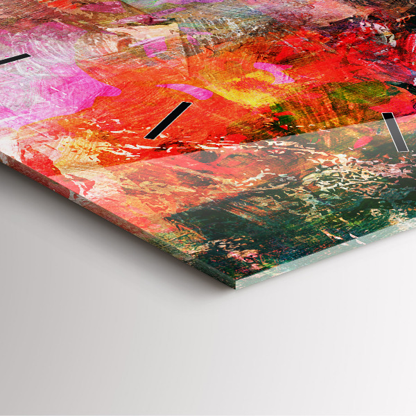 Wanduhr quadratisch mit motiv Abstrakte Komposition