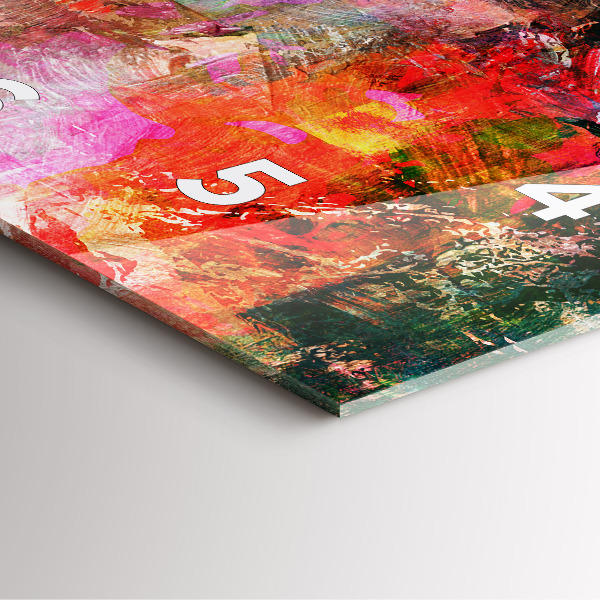 Wanduhr quadratisch mit motiv Abstrakte Komposition