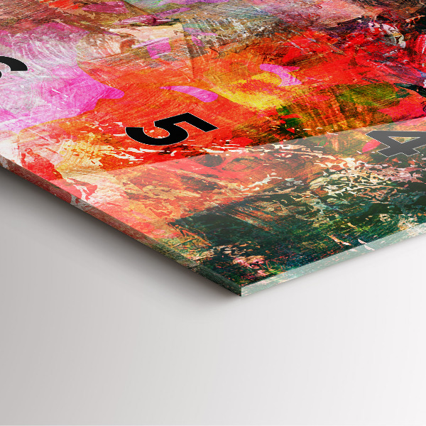 Wanduhr quadratisch mit motiv Abstrakte Komposition